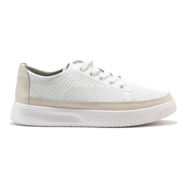 Sneakers bianche in pelle traforata di Sergio Leone bianca