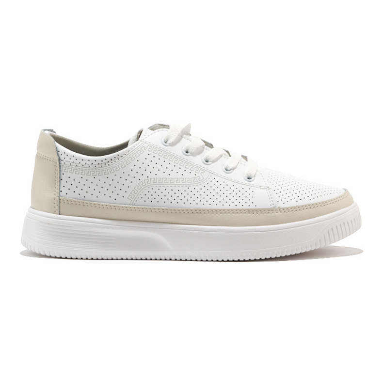 Sneakers bianche in pelle traforata di Sergio Leone bianca