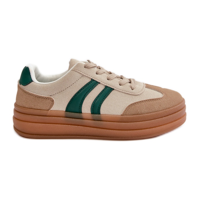 Sneakers Platform da Donna Beige e Verde Nesonice