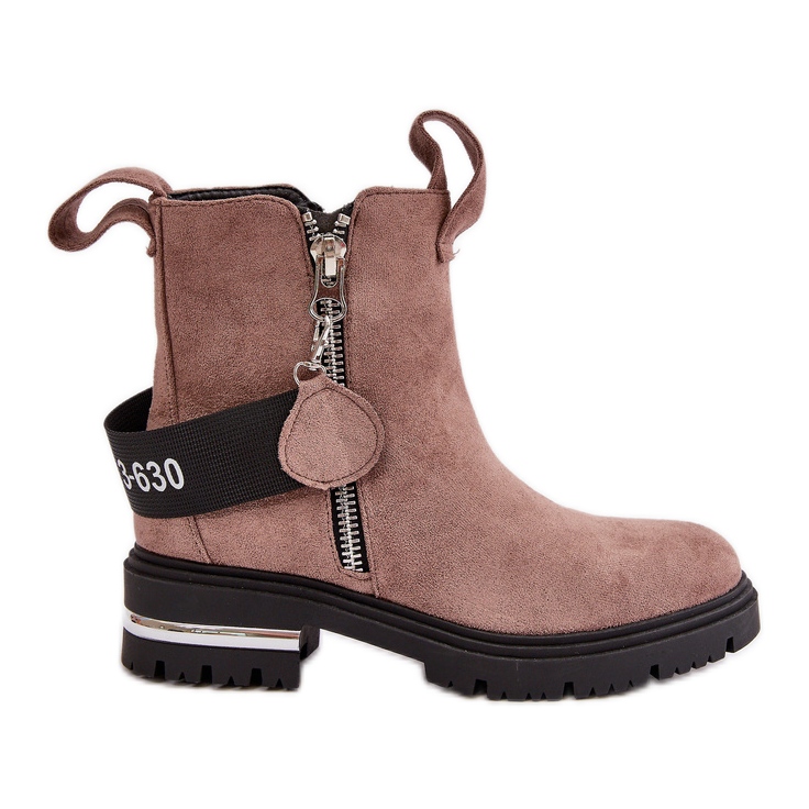 Stivaletti da donna isolanti con cerniera, Calvaro beige scuro