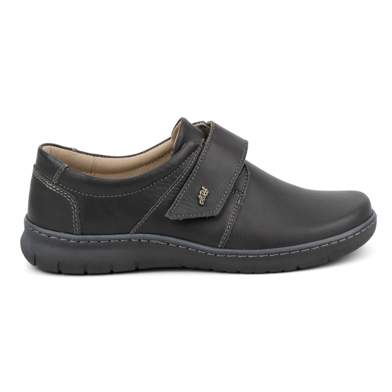 Olivier Scarpe da donna in pelle con velcro 0693, colore grigio