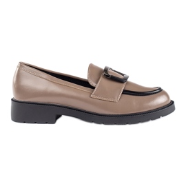Goodin Mocassini da donna beige con fibbia