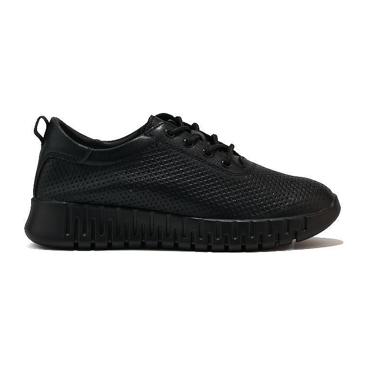 Scarpe in pelle nera traforata di Sergio Leone nero