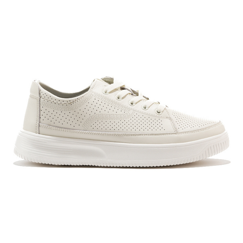 Sneakers bianche in pelle traforata di Sergio Leone bianca