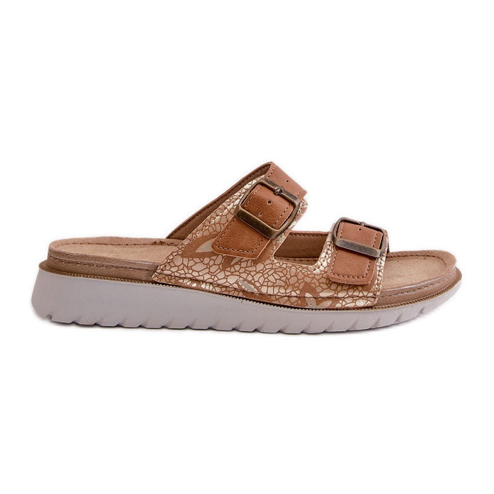 Comode Infradito da Donna con Fibbie Inblu CN000033 Marrone