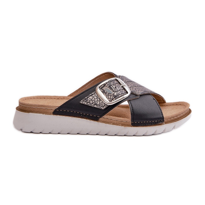 Comode Infradito da Donna Con Fibbia Inblu CN000032 Nero