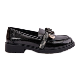 Mocassini da Donna in Vernice Con Fiocco S.Barski HY42-331A Nero