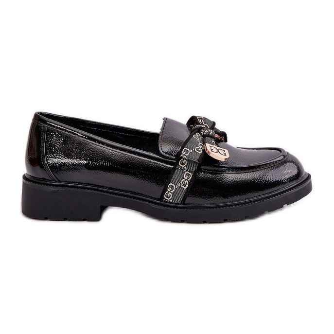 Mocassini da Donna in Vernice Con Fiocco S.Barski HY42-331A Nero