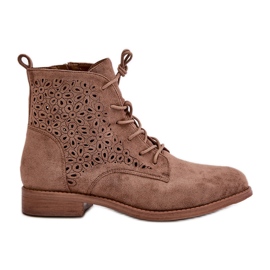 Stivaletti Da Donna Con Motivo Marrone S.Barski HY66-136