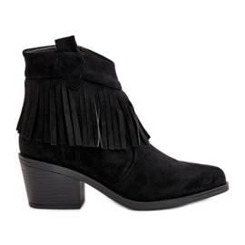 Stivali Cowboy Da Donna Con Cerniera Eco Scamosciato Nero S.Barski HY42-127
