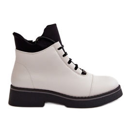 Stivali bassi isolanti da donna, ecopelle, bianco