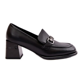 Scarpe da donna eleganti in pelle con tacco alto, Vinceza nera 91116 nero
