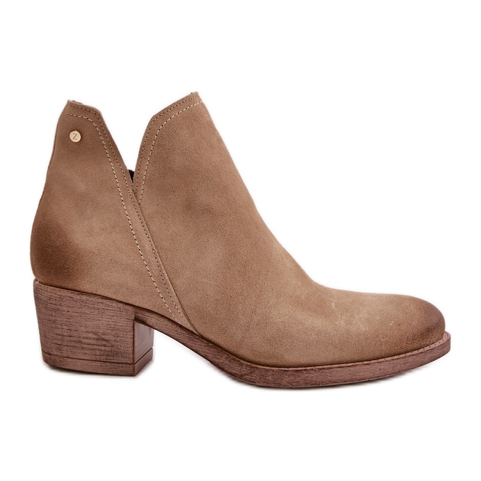 Zazoo 60475 tacchi in pelle scamosciata beige