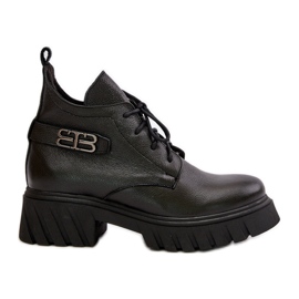 Zazoo 60483 Stivali bassi in pelle da donna, isolati, neri nero