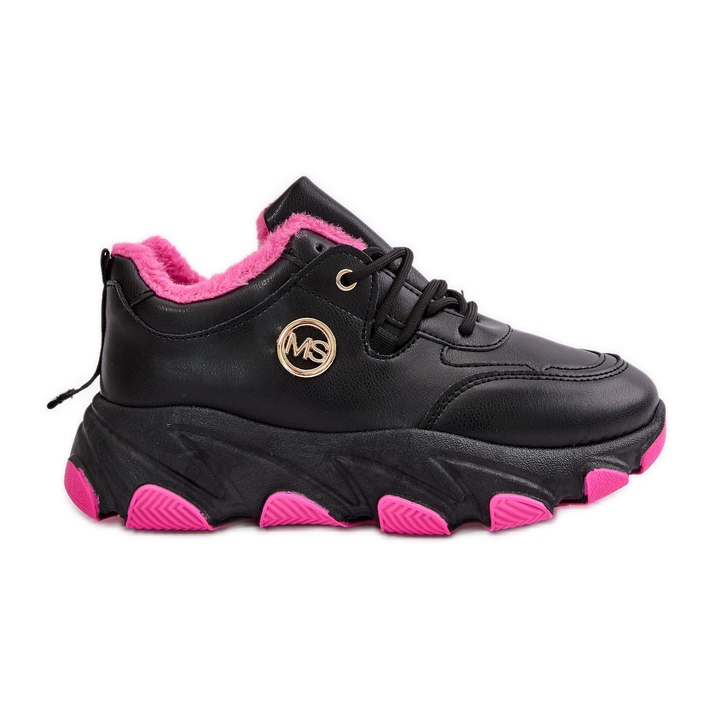 Scarpe sportive isolate da donna con lacci su piattaforma nera bianca nero