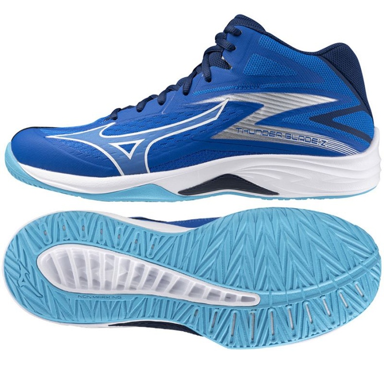 Scarpe da pallavolo Mizuno Thunder Blade Z Mid M V1GA237501 blu