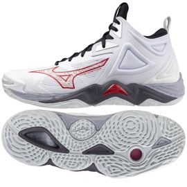 Scarpe da pallavolo Mizuno Wave Momentum 3 Mid M V1GA231796 bianca