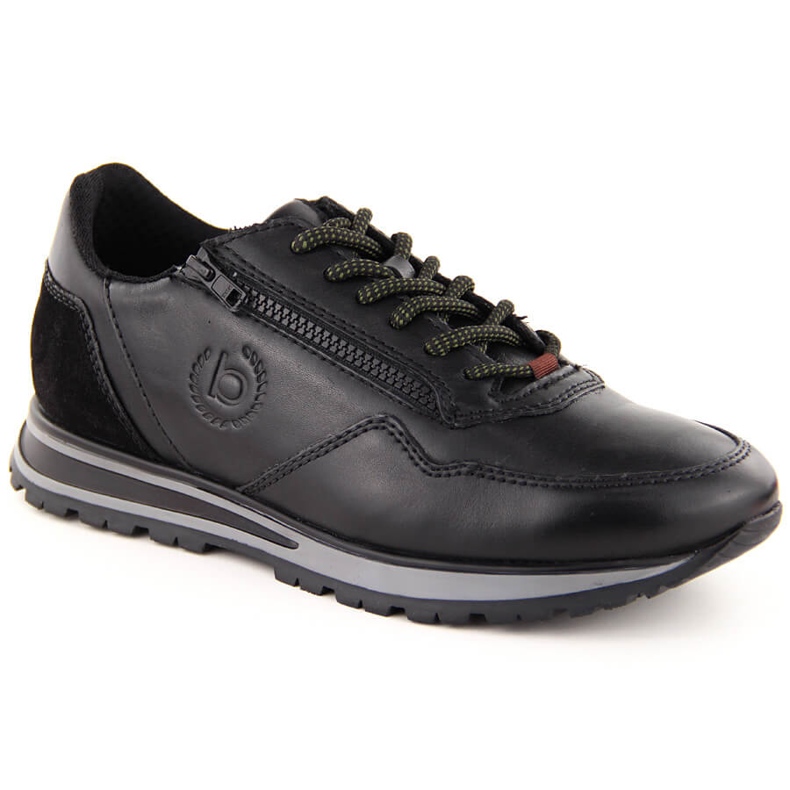 Scarpe comode da uomo in pelle nera Bugatti OO153301 nero
