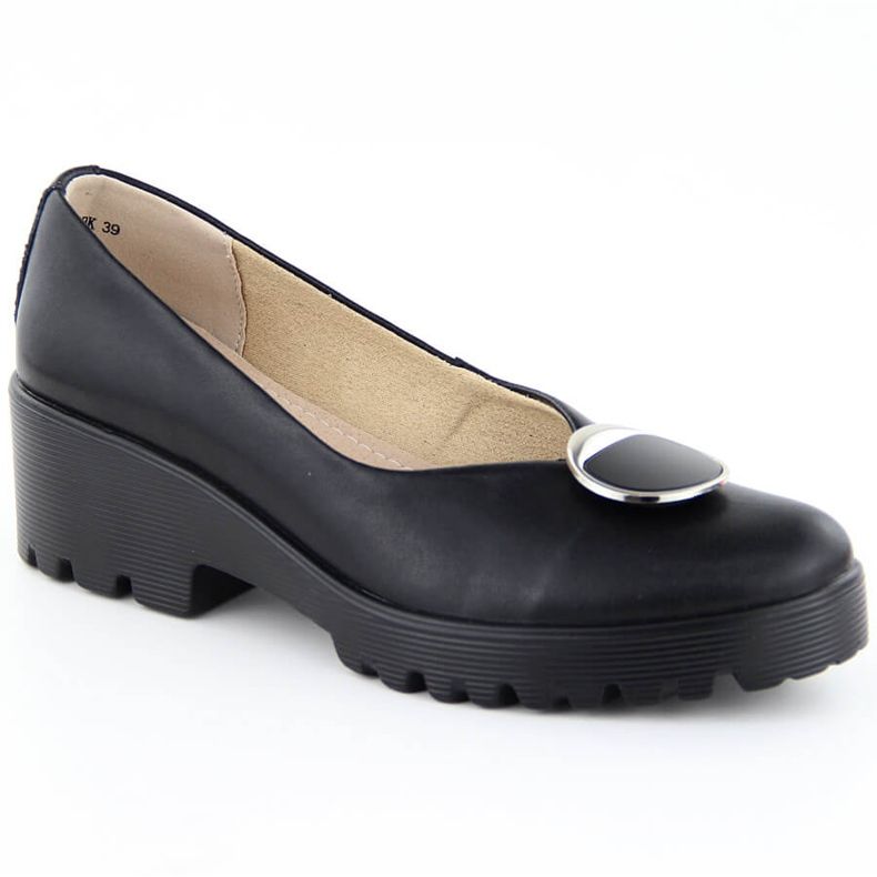 Scarpe slip-on da donna in pelle nera Filippo DP4569 nero