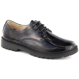 Scarpe stringate da donna in pelle nera Filippo DP6431 nero