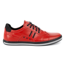 Polbut Scarpe casual da uomo in pelle 1801 rosse rosso
