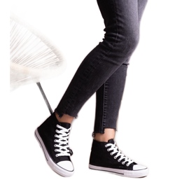 Sneakers alte nere con laccio di Bonifakima nero