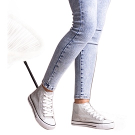 Sneakers alte argento lucido di Ranifali