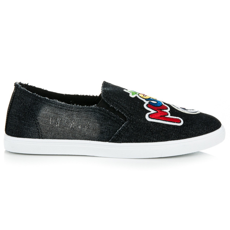 Slipon con toppe nero