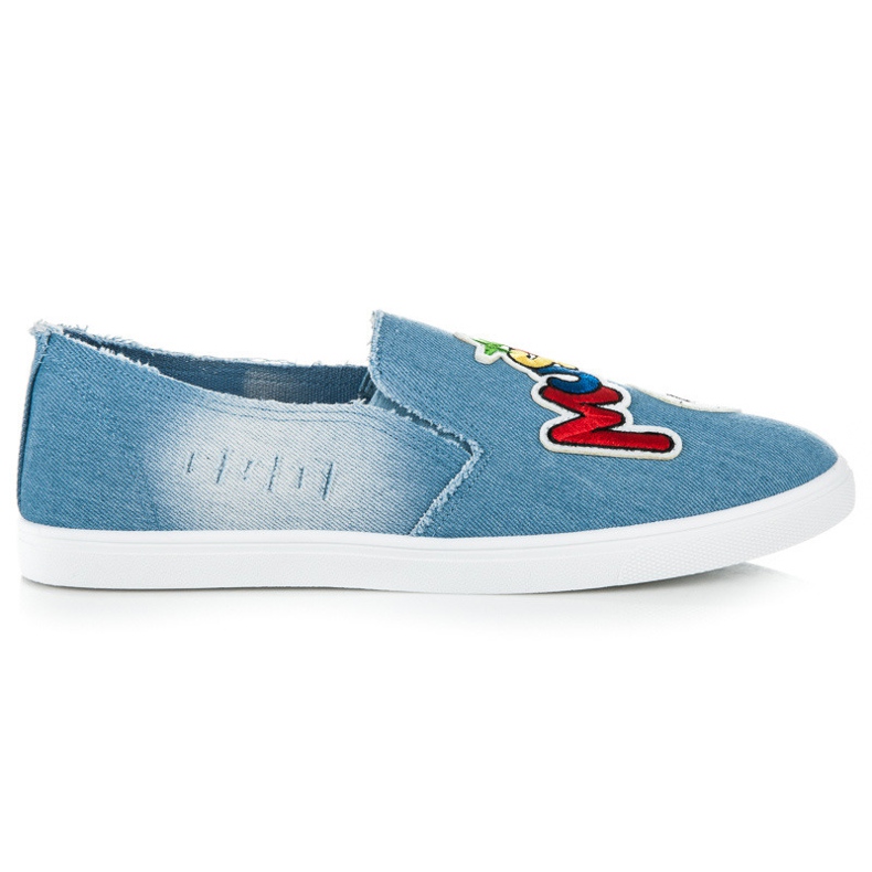 Slipon con toppe blu
