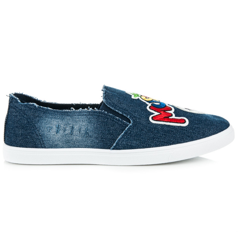 Slipon con toppe blu