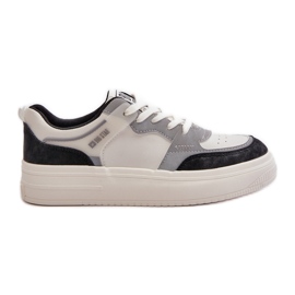 Sneakers Basse da Donna in Ecopelle Big Star OO274028 Bianco e Grigio