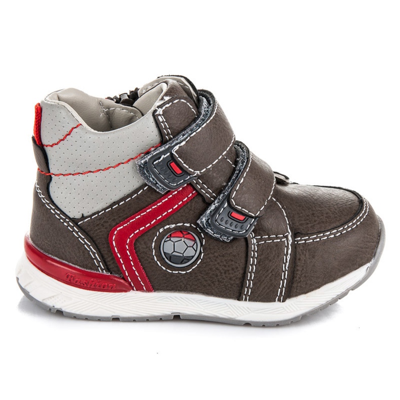 American Club Calzature con velcro e zip marrone