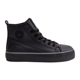 Scarpe da ginnastica isolanti in ecopelle da donna Big Star OO274790 Nere nero