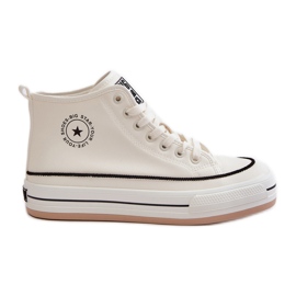 Sneakers da donna isolate sulla piattaforma in ecopelle Big Star OO274061 Bianco