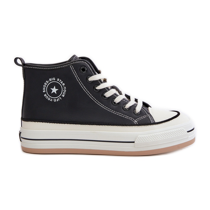 Sneakers da donna isolate sulla piattaforma in ecopelle Big Star OO274062 Nero