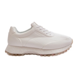 Scarpe Sportive Sneakers da Donna in Ecopelle Big Star OO274023 Hi-Poly System Bianco bianca