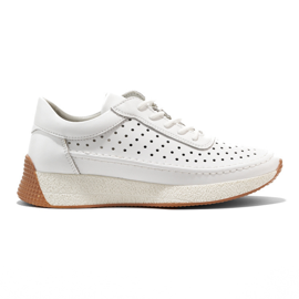 Scarpe sportive bianche in pelle traforata di Sergio Leone bianca