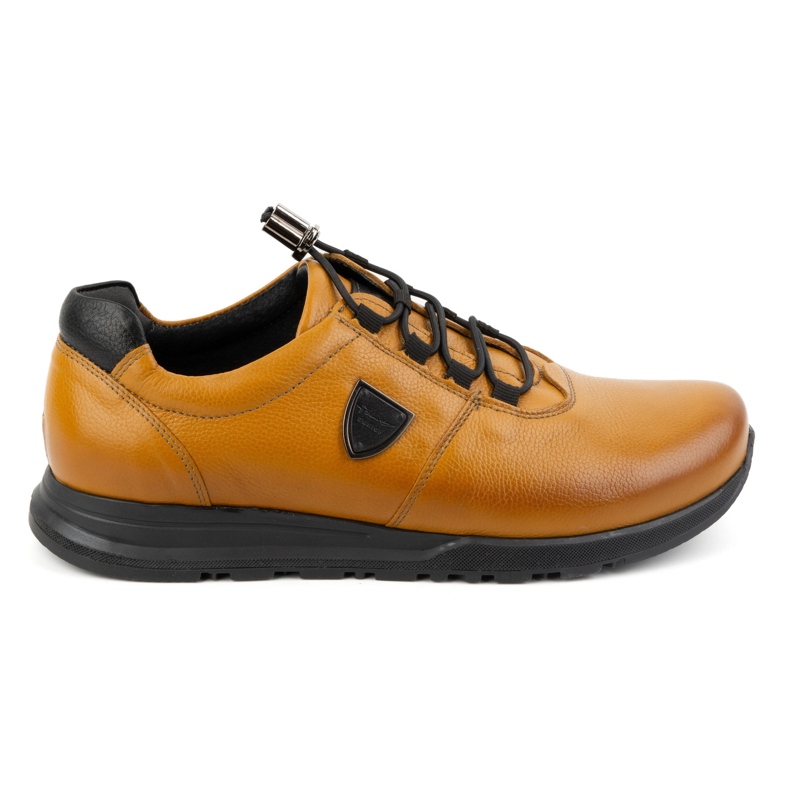 Scarpe da uomo in pelle KAMPOL 25/48 marrone chiaro