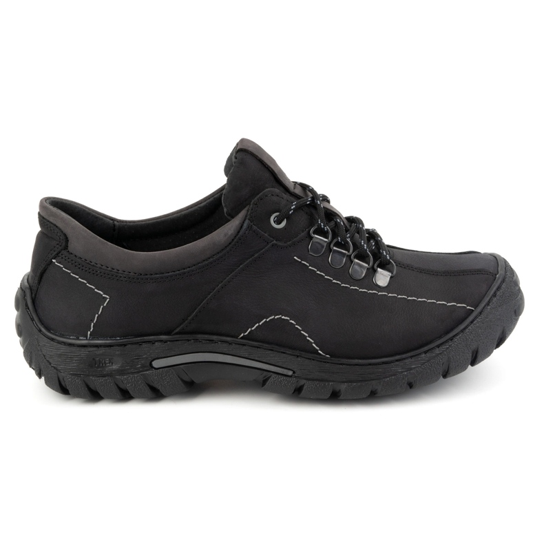 KOMODO Scarpe da trekking da uomo in pelle 936K, nere nero