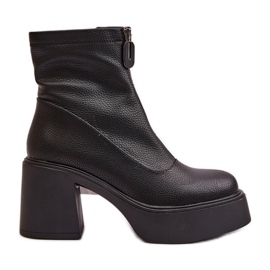 Stivali Da Donna Isolanti Con Plateau E Tacco Alto Nero Vinceza 66715