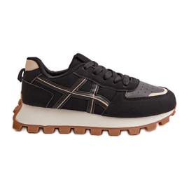 Sneakers da Donna, Scarpe Sportive Stringate, Platform Mialunae Nera nero