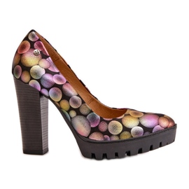 Décolleté in pelle con tacco alto Maciejka 02629-39 Multicolor nero