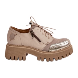 Scarpe Da Donna In Pelle Naturale Beige Maciejka 06177-04