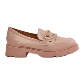 Mocassini Da Donna Con Decorazione Tialorae In Pelle Beige