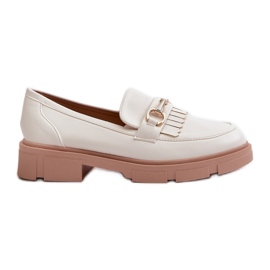 Mocassini Da Donna Con Decorazione In Eco Pelle, Tialorae Bianco