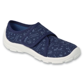 Ciabatte per bambini Befado con velcro 974X553 blu navy