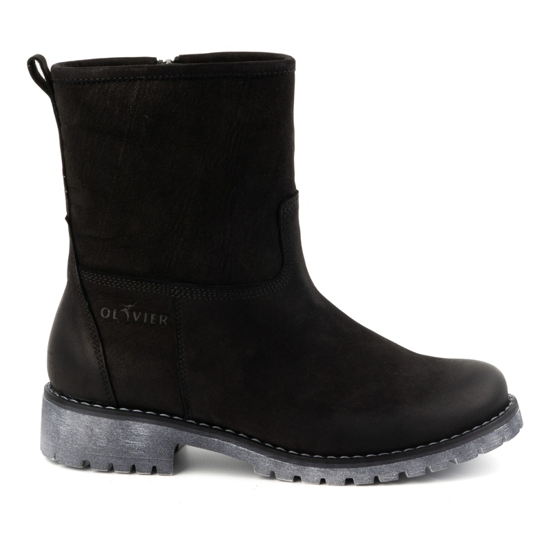 Olivier Stivali invernali isolanti in pelle da donna 340BB, neri nero