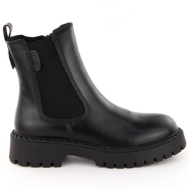 Stivaletti Chelsea neri isolanti in pelle da donna Big Star OO274109 nero