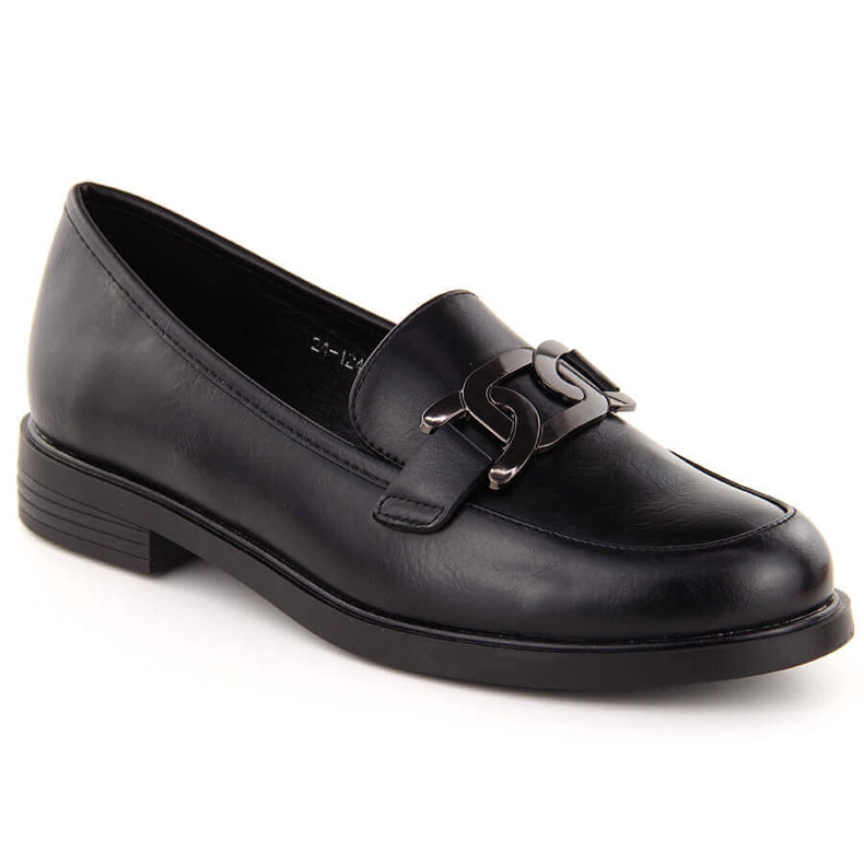Scarpe da lord da donna con decorazione, Potocki nere 12425 nero
