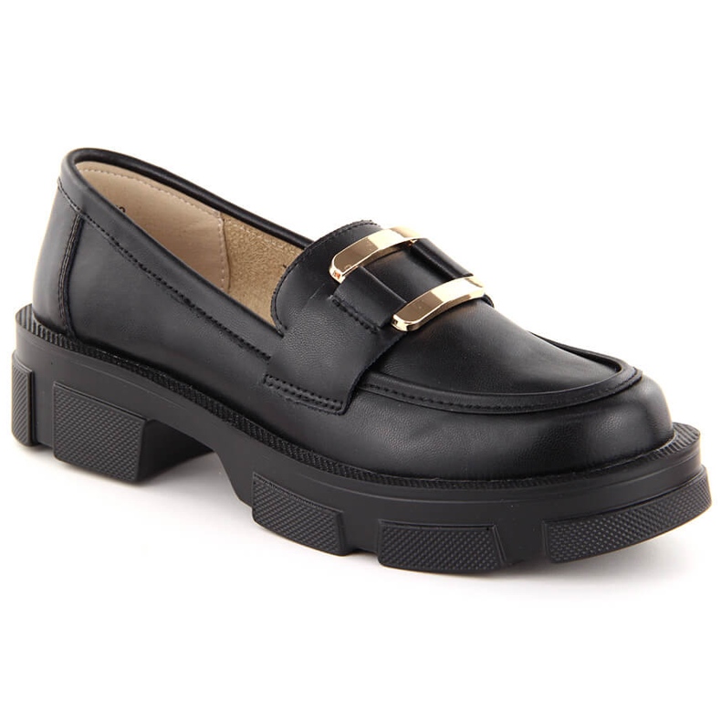 Scarpe in pelle, mocassini da donna neri Filippo DP6099 nero